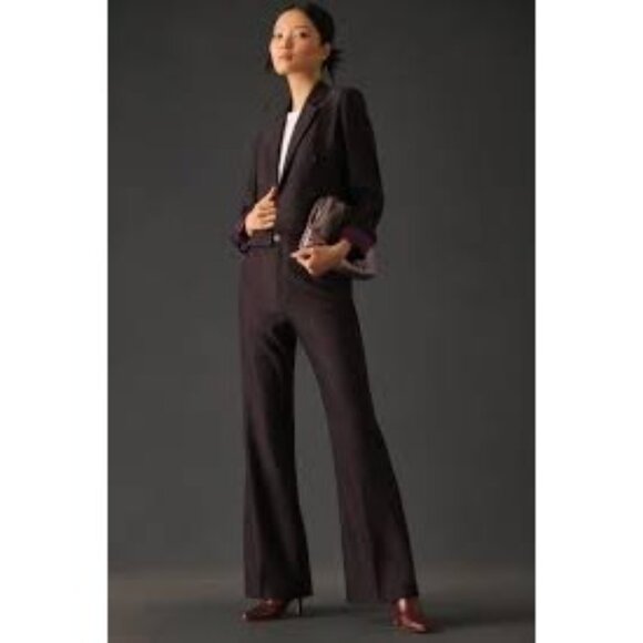 New Anthro Scotch & Soda Blazer Flare Pant Suit M 10 29/32 Sparkle 9094
